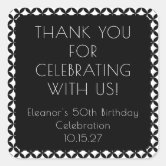 The One Where She Turns 50 Fiftieth For Classic Round Sticker