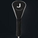 Black White Minimal Classic Monogram Golf Head Cover<br><div class="desc">Modern Monogrammed Classic Black White Golf Head Covers Minimalist Monogram Initial Name. Perfect as father's day gifts for dad,  gifts for grandfather,  husband and more.</div>