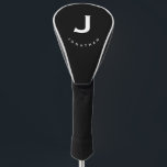 Black White Minimal Classic Monogram Golf Head Cover<br><div class="desc">Modern Monogrammed Classic Black White Golf Head Covers Minimalist Monogram Initial Name. Perfect as father's day gifts for dad,  gifts for grandfather,  husband and more.</div>