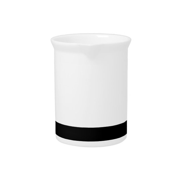 Black White Minimal Design Frame Pitcher (Front)