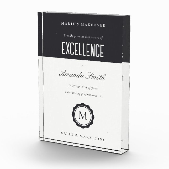 Black & White Minimal Logo Award of Excellence  (Right)