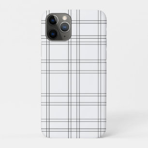 Black & White Minimal Modern Plaid Clean Pattern iPhone 11 Pro Case