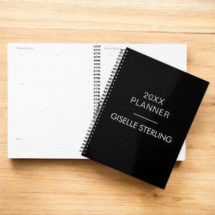 Black White Minimal Professional Modern Business Planner