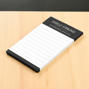 Black White Minimal Professional Modern Business Post-it Notes