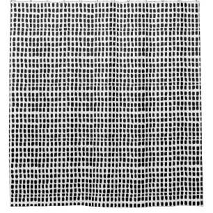 Black White Minimalist Abstract Line Art Pattern Shower Curtain