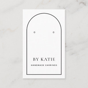 Black & White Minimalist Arch Earring Display Card