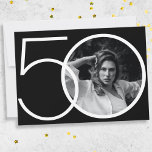 Black White Minimalist Custom Photo 50th Birthday Invitation<br><div class="desc">Black White Minimalist Custom Photo 50th Birthday Invitation. Mark your milestone in style with our "Minimalist Classy" birthday invitation design. Boasting a Simple yet Elegant aesthetic, this invitation captures the essence of understated sophistication, making it the perfect choice for a milestone celebration. The sleek design speaks volumes with its Classy...</div>