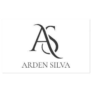 Black White Minimalist Elegant Monogram Initial Self-inking Stamp