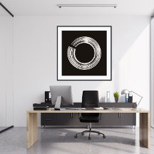 Black & White Minimalist Modern Art Print