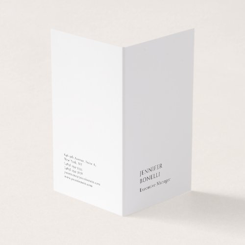 Black white minimalist modern plain trendy business card