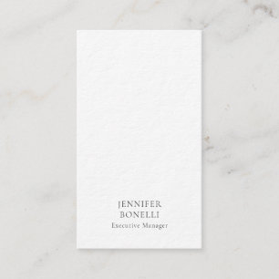 Black white minimalist modern thick luxury trendy business card
