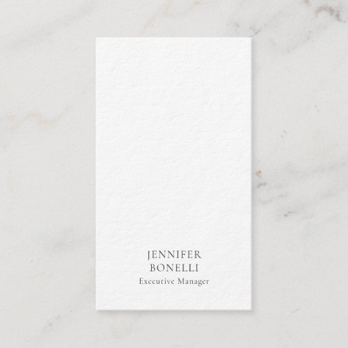 Black white minimalist modern thick luxury trendy business card
