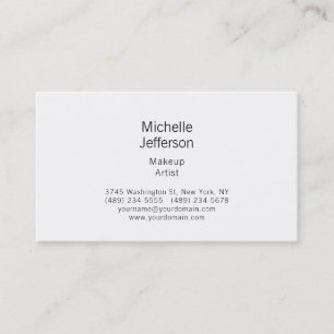 Black & White Minimalist Plain Modern Business Card