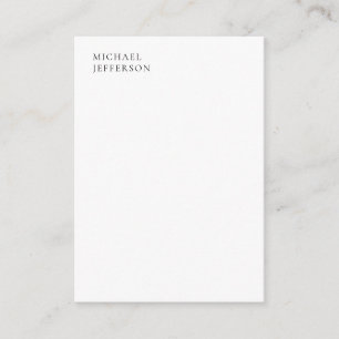 Black & White Minimalist Plain Modern Enclosure Card