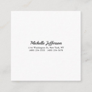 Black & White Minimalist Plain Modern Enclosure Card