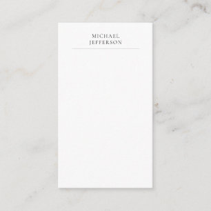 Black & White Minimalist Plain Modern Enclosure Card