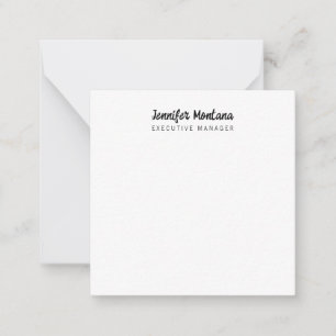 Black & White Minimalist Plain Modern Note Card