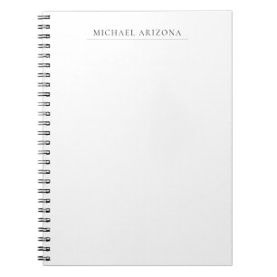 Black & White Minimalist Plain Modern Notebook