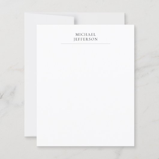 Black & White Minimalist Plain Modern Paper Sheet (Front)