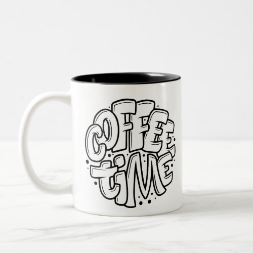 Black white minimalist quote coffee mug