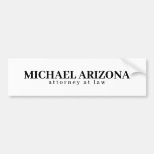 Black & White Minimalist Simple Plain Bumper Sticker