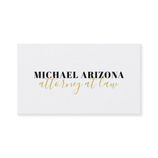 Black & White Minimalist Simple Plain  Business Card