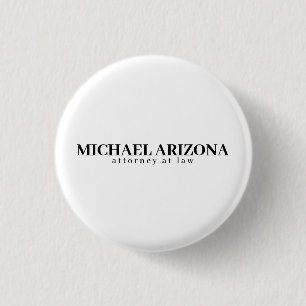 Black & White Minimalist Simple Plain Button