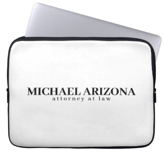 Black & White Minimalist Simple Plain Laptop Sleeve