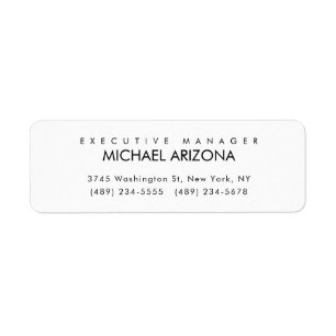 Black & White Minimalist Simple Plain Modern Label