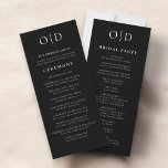 Black White Minimalist Typography Wedding Program<br><div class="desc">Elevate your wedding ceremony with our Modern Minimalist Script Chic Wedding Program. This elegant and sophisticated program showcases stunning script typography that exudes contemporary charm. Inside, it's thoughtfully organized to lead your guests through each cherished moment of your ceremony, from the heartwarming welcome to the exchanging of vows and the...</div>