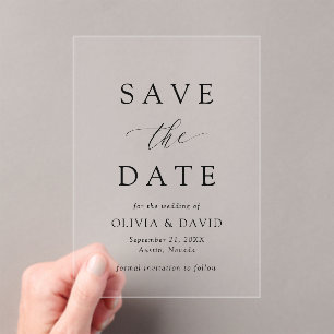 Black & White Minimalist Wedding Save The Date