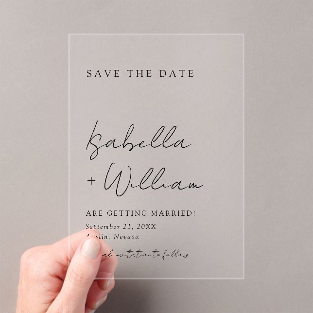 Black & White Minimalist Wedding Save The Date (Insitu (Handheld))