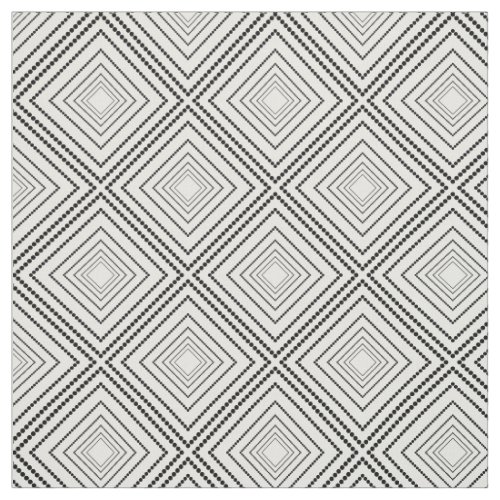 Black white modern abstract geometric pattern fabric