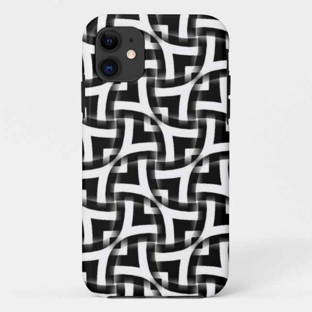 Black+White Modern Abstract Pattern iPhone 5 Case (Back)