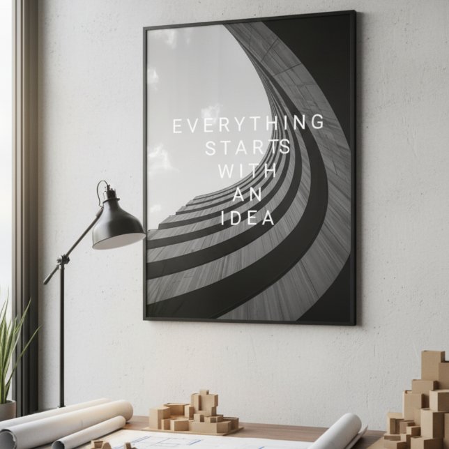 Black & White Modern Architecture Motivational Poster (Creator Uploaded)