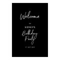 black-white-modern-birthday-party-welcome-poster-zazzle