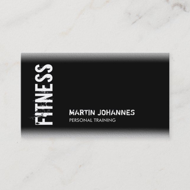 Black White Modern Business Card (Front)