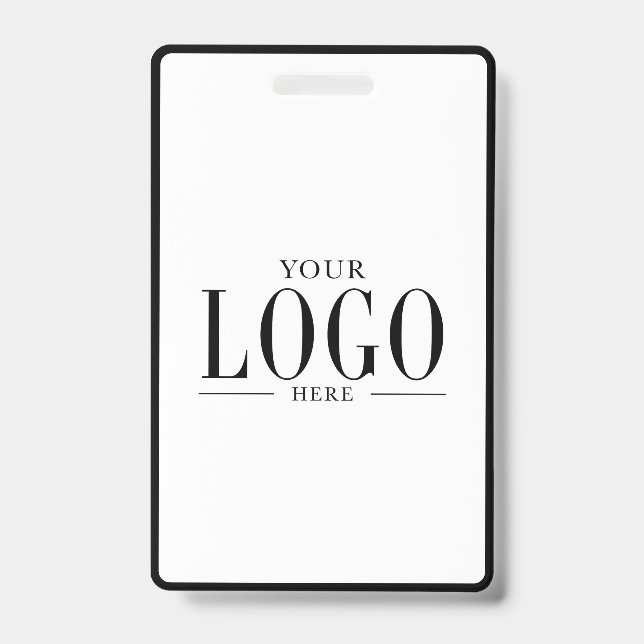 Black White Modern Business Logo Photo Salon Spa  Badge (Front)