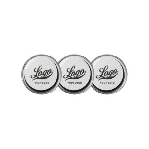 Black White Modern Company Logo Business Club Golf Golf Ball Marker