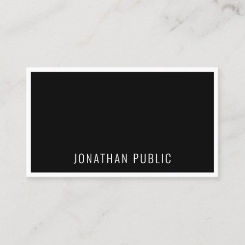 Black White Modern Creative Simple Template Chic Business Card