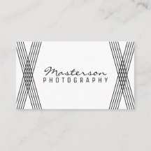 Black & White Modern Deco Business Card