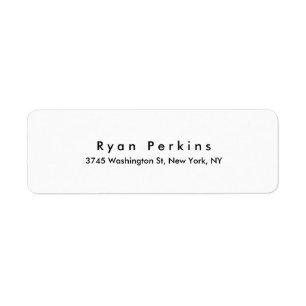 Black & White Modern Elegant Professional Personal Label