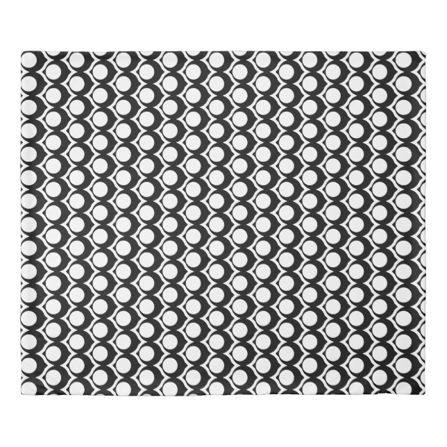 Black White Modern Geometric Art Deco Duvet Cover (Front)