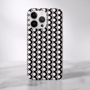 Black White Modern Geometric Pattern iPhone 17 Pro Max Case