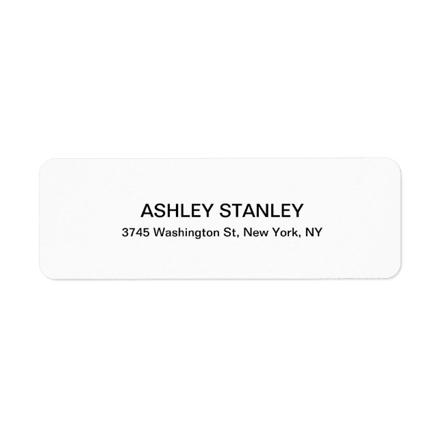 Black & White Modern Look Professional Legible Label (Front)