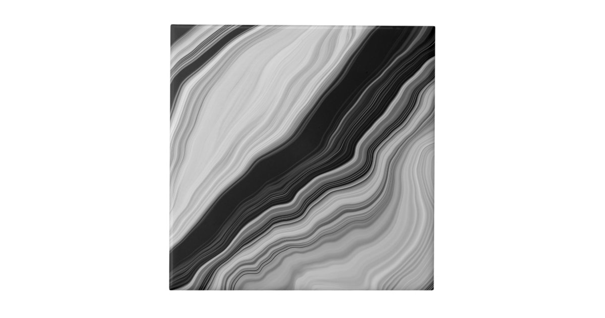 Trendy White And Black Marble Stone Pattern Floor Mat, Zazzle