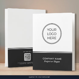 Black White Modern Minimal Business Logo Folder