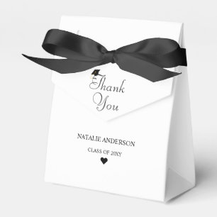  Black White Modern Minimal Graduation Party Favor Boxes