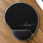 Black White Modern Minimalist Elegant Monogram Gel Mouse Pad<br><div class="desc">Introducing our Black and White Minimalist Modern Monogram Collection: Embrace simplicity and sophistication with our minimalist designs, curated to elevate your style effortlessly. Crafted with a keen eye for modern aesthetics, this collection features sleek black and white designs accentuated by personalized monograms. From chic stationery to versatile accessories, our collection...</div>