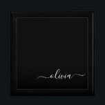 Black White Modern Minimalist Elegant Monogram Gift Box<br><div class="desc">Introducing our Black and White Minimalist Modern Monogram Collection: Embrace simplicity and sophistication with our minimalist designs, curated to elevate your style effortlessly. Crafted with a keen eye for modern aesthetics, this collection features sleek black and white designs accentuated by personalized monograms. From chic stationery to versatile accessories, our collection...</div>